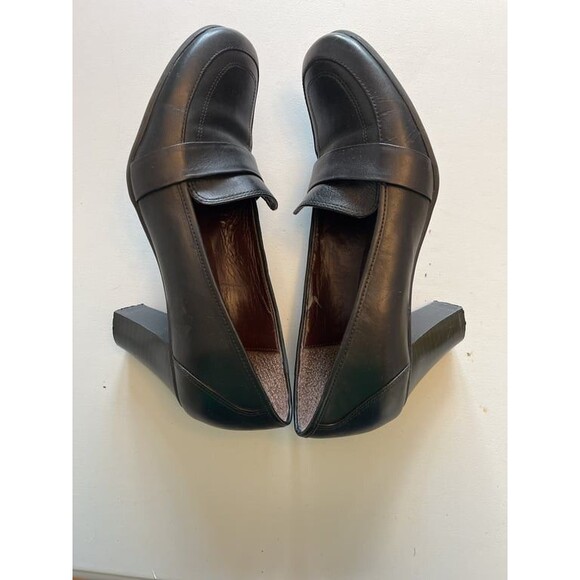 Naturalizer Leather Heeled Loafers Women’s 7.5 Slip-On Comfort Dress Shoes - Picture 4 of 7